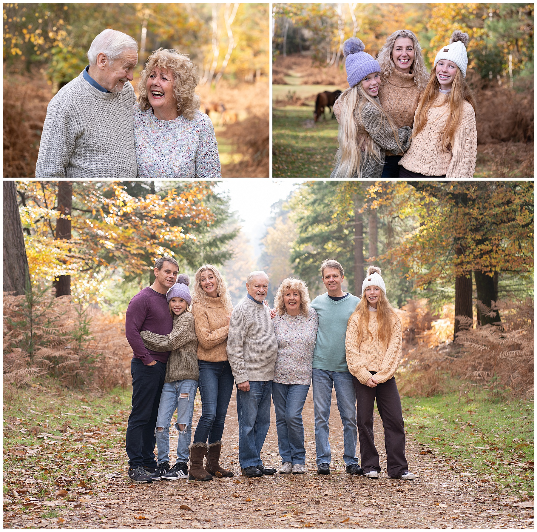 Autumn family mini sessions in the woods