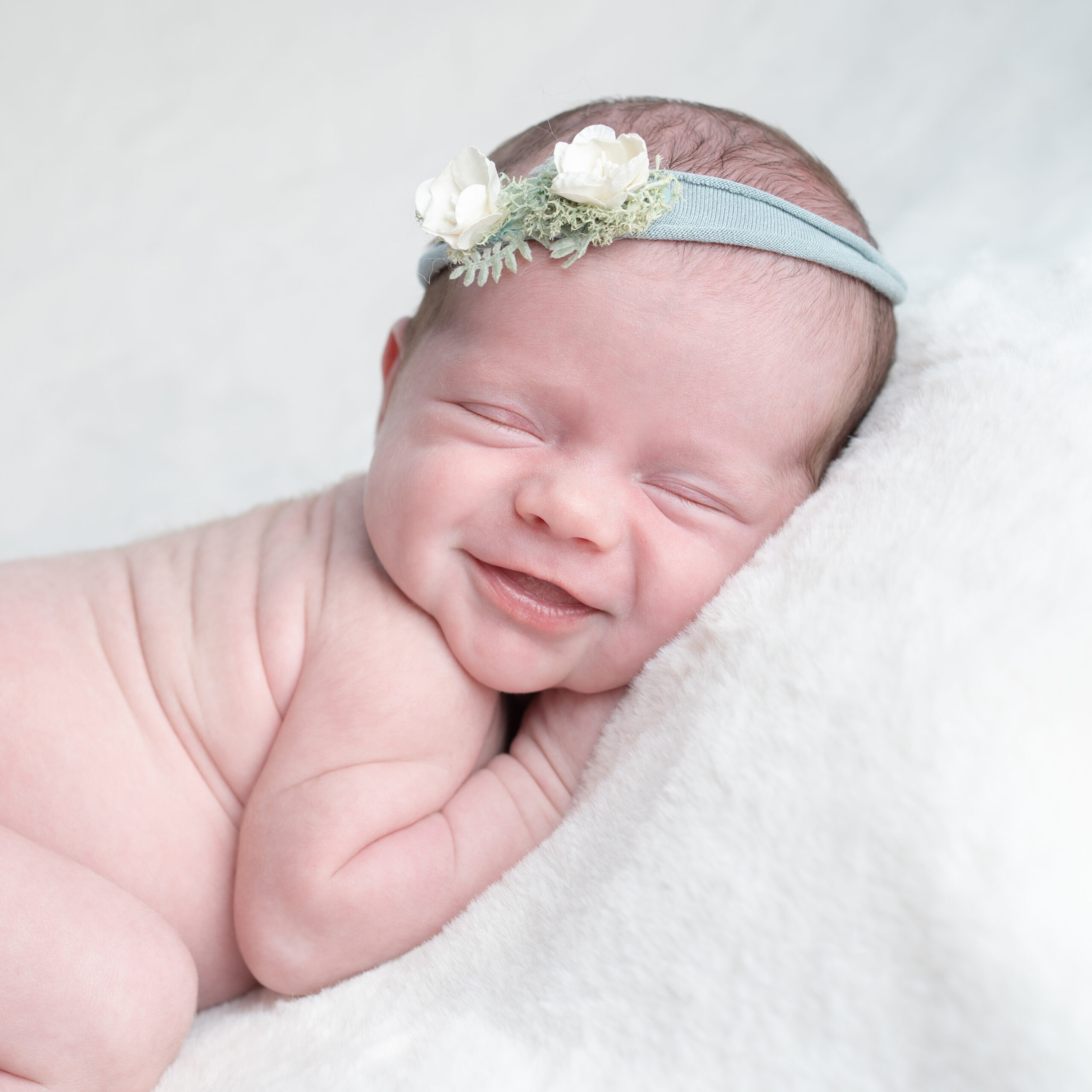 sleeping baby during shoot with Dorset newborn photographer